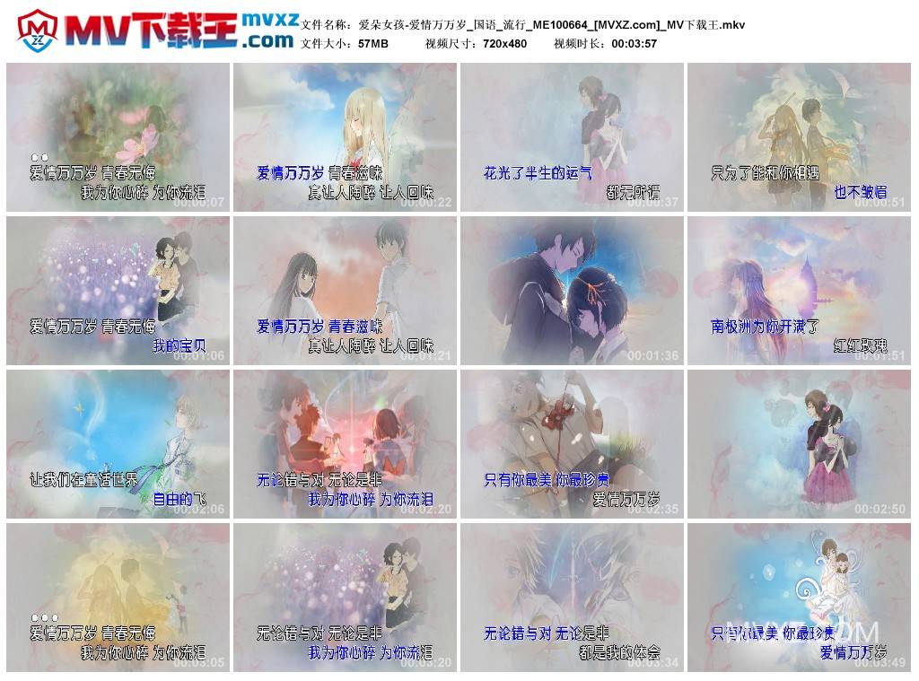 爱朵女孩-爱情万万岁_国语_流行_ME100664